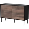 Cama Meble Lovos baldai Lova CORTINA 1D3S komoda 120x40x81 juodas/riešutmedžio riešutas
