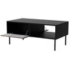 Cama Meble Cama CORTINA suolas/stalas 100x55x45 juodas/graikinis riešutas