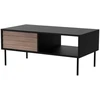 Cama Meble Cama CORTINA suolas/stalas 100x55x45 juodas/graikinis riešutas