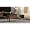 Cama Meble Cama CORTINA suolas/stalas 100x55x45 juodas/graikinis riešutas