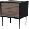 Cama Meble Bedside cabinet, 2 pcs. CORTINA 45x40x51 juodas/walnut