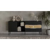 Cama Meble Cama INSERTO 3D1W komoda 190x40x80 juodas + LED