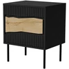 Cama Meble Cama INSERTO bedside cabinet, 2 pcs, 50x40x61.5 cm, juodas + LED