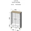 Cama Meble Spinta - Cama Lotta 2D2D Balta Sonoma Ąžuolas