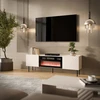 Cama Meble Cama LUCCA TV cabinet 180x40x59 cashmere + juodas fireplace