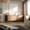 Cama Meble Komoda - Cama Merci 200 X 40 X 74 Cm, Juoda/Artisano Ąžuolas