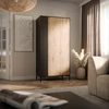 Cama Meble Spinta - Cama Merci 90 x 55 x 184 cm Juoda/Ąžuolo Artisan