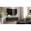 Cama Meble RTV 3D cabinet PALAZZO BIS 151x40x60 juodas matt
