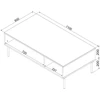 Cama Meble PALAZZO BIS table/latrine 110x60x40 baltas matte