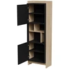 Cama Meble Cama PORTO 59x38x180 display cabinet oak/juodas