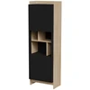 Cama Meble Cama PORTO 59x38x180 display cabinet oak/juodas