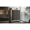 Cama Meble PORTO Meble lova su komoda 100x38x130 ąžuolas/juodas