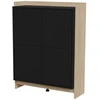 Cama Meble PORTO Meble lova su komoda 100x38x130 ąžuolas/juodas
