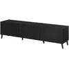 Cama Meble TV Spintelė - Cama NOVA 186x40x48 Matinė Juoda 3 Durys