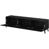 Cama Meble TV Spintelė - Cama NOVA 186x40x48 Matinė Juoda 3 Durys
