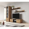Cama Meble Televizoriaus Stovas - Lefkas Ąžuolas/Juodas 140 Cm