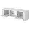 Cama Meble Televizoriaus Stovas - West 42/130/42 Baltas/Baltas Blizgus