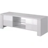 Cama Meble Televizoriaus Stovas - West 42/130/42 Baltas/Baltas Blizgus