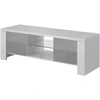 Cama Meble Televizoriaus Stovas - Cama West 42" Baltas/Pilkas Blizgus