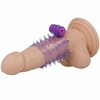 CASUAL LOVE Vibrating Ring Sleeve Violetinė - Flexible TPR, Adjustable Size
