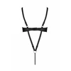 Celine Bodysuit Juodas by Noir Handmade - Imitation Leather, Adjustable Straps