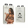 Chiara Adjustable Bondage Harness Juodas Faux Leather 63-90 cm