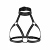 Chiara Adjustable Bondage Harness Juodas Faux Leather 63-90 cm