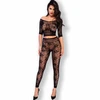Chilirose Sets Chilirose CR 4661 Seamless Juodas Top &amp; Leggings Set S/M