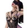 Chilirose Accesories Chilirose CR 4675 Self-Adhesive Nipple Covers Juodas with Sidabrinis Chain