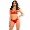 Chilirose Sets Chilirose CR 4676 Elegant Two-Piece Lingerie Set Raudona Size M