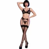 Chilirose Sets Chilirose CR 4692 Four-Piece Lingerie Set Juodas Size L Adjustable Lace