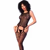 Chilirose Bodies Chilirose CR 4855 Bodystocking Juodas S/L - Mesh with Ornate Detailing