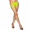 Chilirose Accesories Chilirose CR-4867 Neon Žalias Footless Fishnet Tights, S/M, UV Reactive