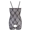 Cottelli Collection Juodas Lace Catsuit Shorts L/XL with Arm Gauntlets