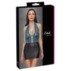 Cottelli Lingerie Dress Juodas/Teal M - Two-Tone Lace &amp; Matte Look