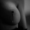 Crave - Leather Nipple Tassels Juodas Sidabrinis