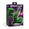 Xr Brands Creature Cocks Glowzilla Silicone Fantasy Model, Glow-in-the-Dark Žalias/Juodas