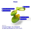 Dame Fin 2.0 Citrus - Compact Intimate Finger Device, Atsparus vandeniui, USB-C