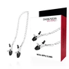 Darkness Sensations Darkness Adjustable Metal Chain Nipple Clamps - Nickel-Free, Unisex