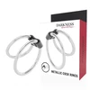 Darkness Sensations Darkness Double Metal Intimate Support Ring - Adjustable Dual Size 5/3.8 cm