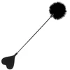 Darkness Sensations Darkness Juodas Feather &amp; Leather Dual-Sided Intimate Priedas 40cm