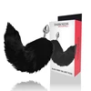 Darkness Anal Darkness Sidabrinis Intimate Plug 8 cm with Juodas Faux Fur Tail