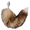 Darkness Sidabrinis Plug with Faux Fur Tail 8 cm - Stylish Intimate Priedas