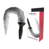 Darkness Anal Darkness Silicone Plug with Gray Faux Fur Tail 12cm - Ergonomic Design