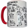 Diablo Picante Baltas Ceramic Mug 370ml with Raudona Handle - Art Motif