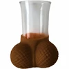 Diablo Picante Crystal Shot Glass with Decorative Mulato-Colored Accents
