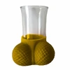 DIABLO PICANTE Gold Metallic Shot Glass - Durable Party Accent 60 ml
