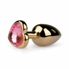 Diogol Aliuminio Heart Jewel Plug Small Sidabrinis Temperature Play