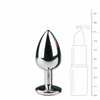 Diogol Aliuminio Intimate Plug Sidabrinis/Rožinė S - Crystal Accent, Small Size