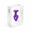 Diogol Anni R Aliuminio Plug 25mm Heart Shape Violetinė Swarovski